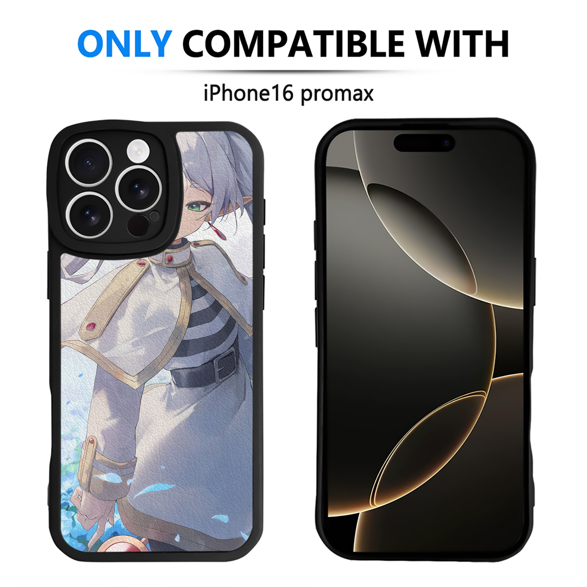 （画像用） 葬送のフリーレン Frieren 【iPhone 16シリーズ対応】シリコンスマホケース（レザー調） 材質：シリコン